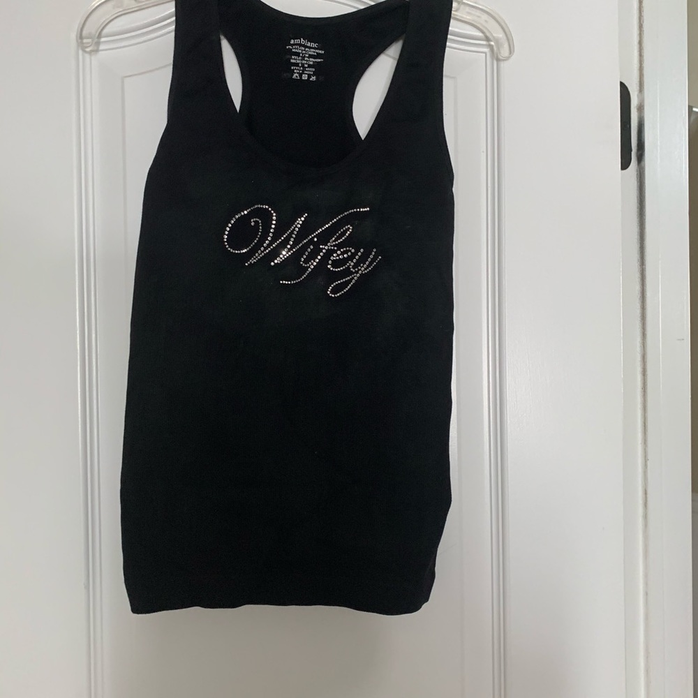 Wifey tank rhinestone small